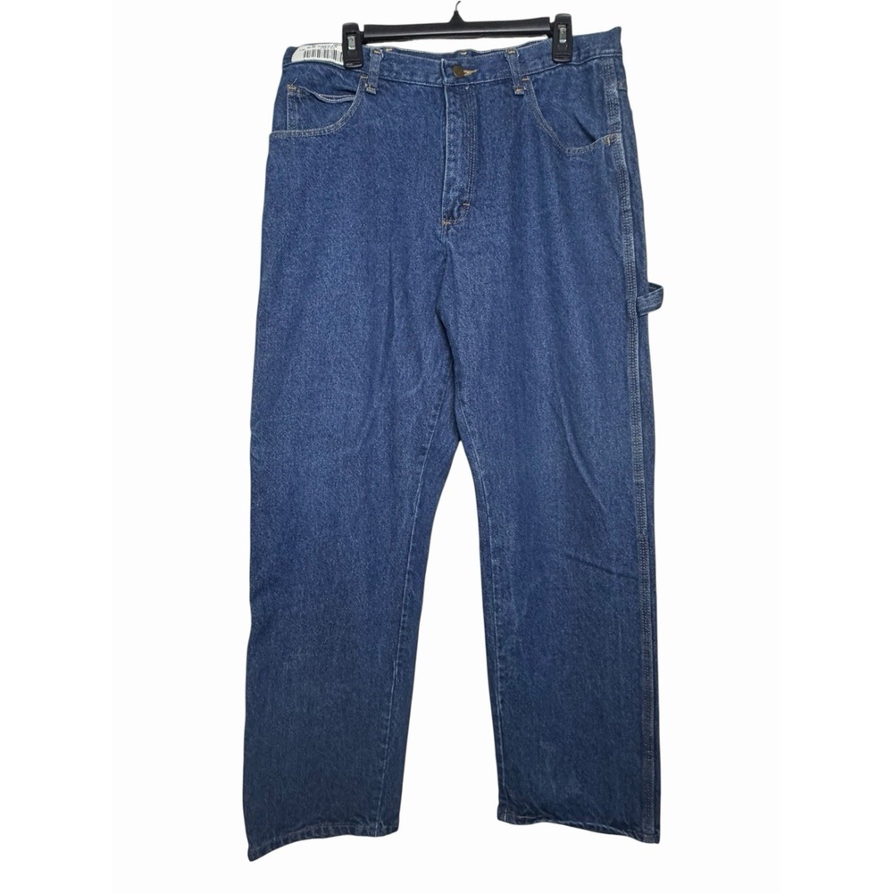 Red Kap Men's Carpenter Jeans 36x32 Denim Workwear Utility Hammer Loop